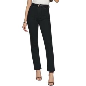Reformation High Rise Straight Jeans Black Wash Size 28 Organic Cotton Blend